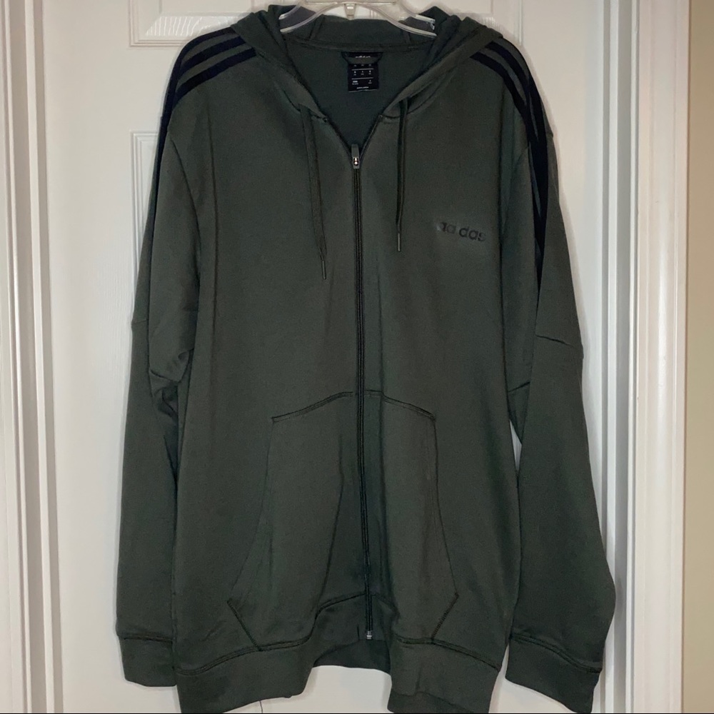 Adidas 2XL full zip hooded sweatshirt